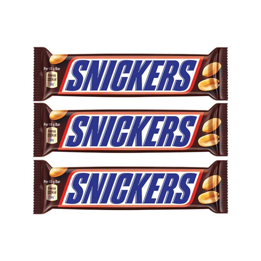 Snickers Peanut Filled Bar 45 g - Pack of 3 : 3 x 45 g
