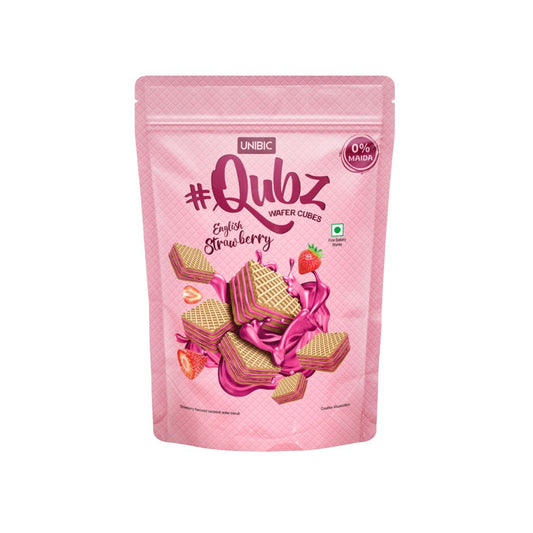 Unibic Qubz English Strawberry Wafer Cube : 150 g
