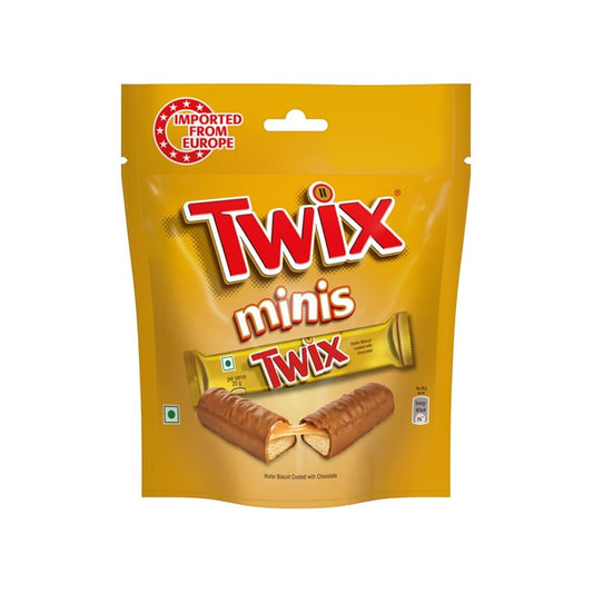 Twix Minis Cookie Caramel Wafer Wafer Chocolate Pack for Valentine's : 100 g (5 x 20 g)