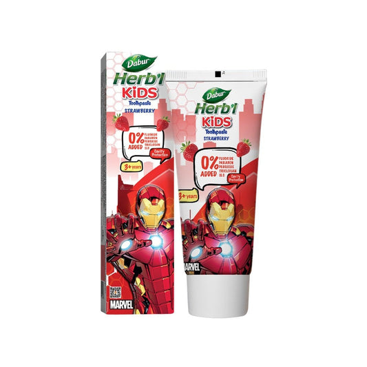Dabur Herbal Kids Toothpaste (Ironman, 3+ years, Strawberry Flavour) : 80 g