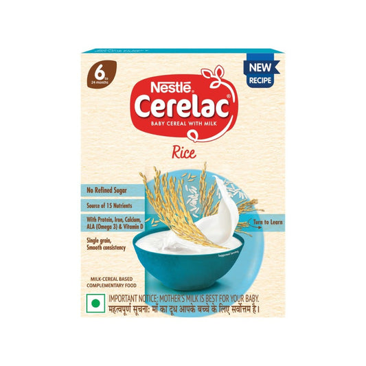 Nestle Cerelac Rice Baby Cereal (With No Refined Sugar, 6-24 Months) : 300 g