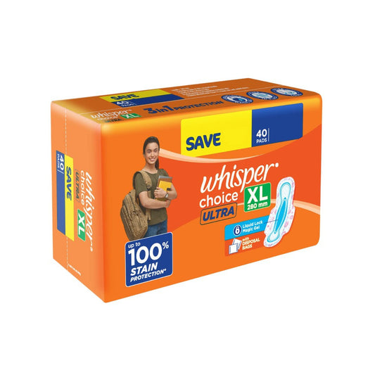 Whisper Choice Ultra Sanitary Pads : 40 pieces
