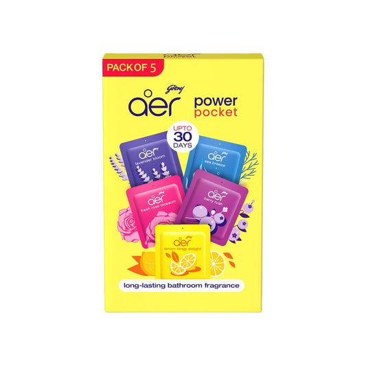 Godrej Aer Power Pocket Air Freshener - Pack of 5 : 5 x 10 g