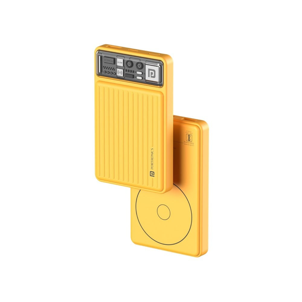 Portronics Luxcell Wireless Mini 10000 Mah Power Bank (Yellow) : 1 unit