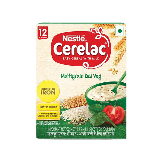 Nestle Cerelac With Milk, Multigrain Dal Veg Baby Cereal (From 12 to 24 Months) : 300 g