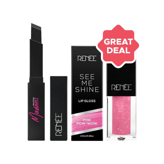 Renee Madness PH Stick + See Me Shine Lip Gloss (Pink Pow-Wow) Combo : 3 g + 2.5 ml
