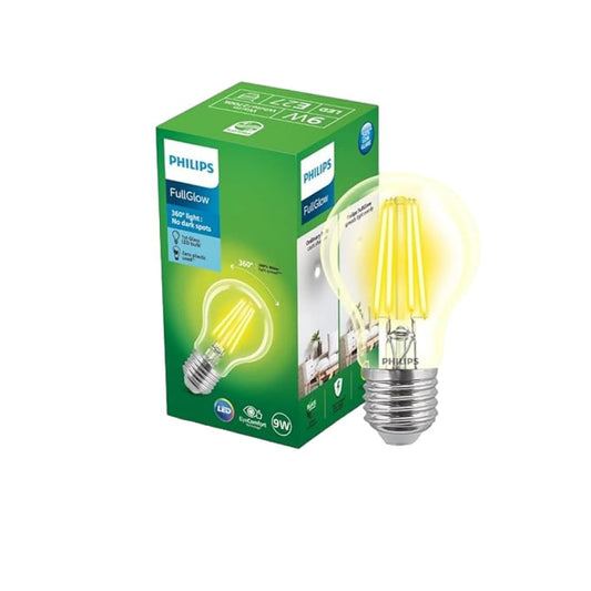 Philips Full Glow Clear Glass 9W LED Bulb (Warm White) : 1 unit