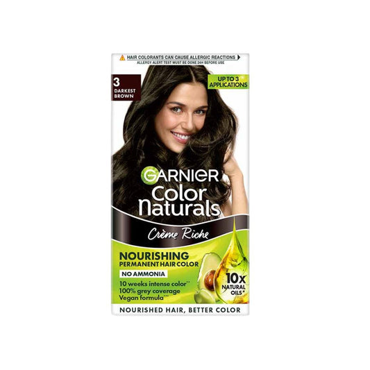 Garnier Color Naturals Nourishing Permanent Hair Colour (Darkest Brown) : 65 g