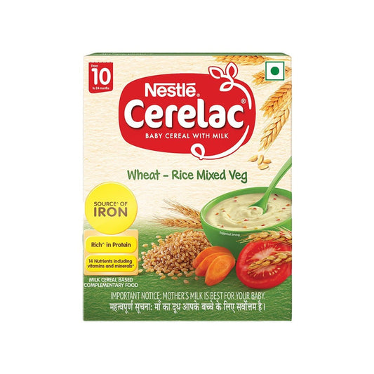 Nestle Cerelac Wheat Rice Mixed Veg Baby Cereal (From 10 to 24 Months) : 300 g