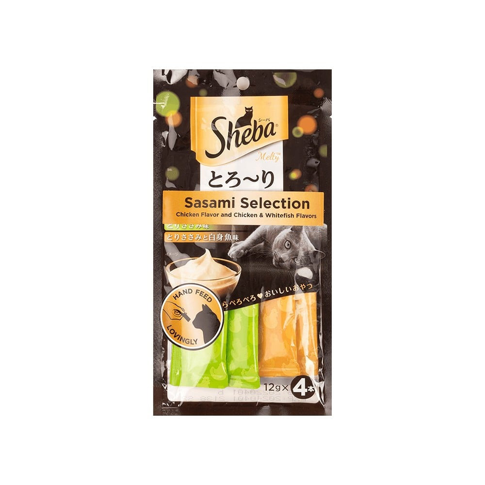 Sheba Melty Creamy Cat Treat (Sasami Selection Chicken & Whitefish Flavors) : 48 g