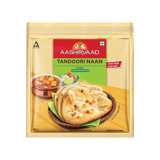 Aashirvaad Tandoori Naan (Heat & Eat) : 400 g (5 pieces)