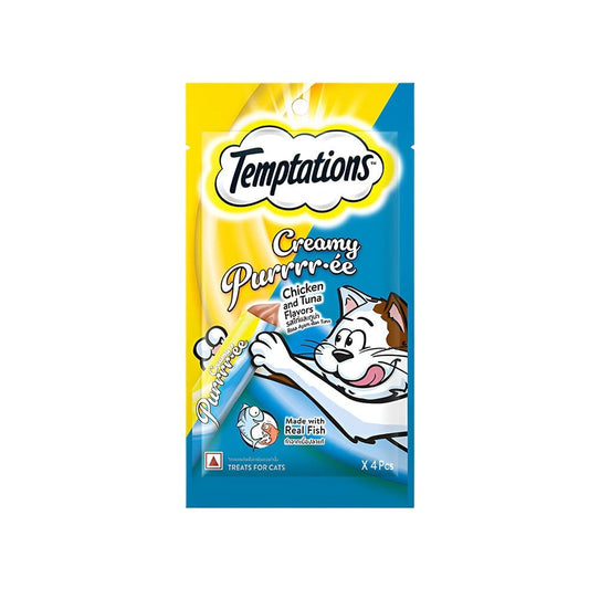 Temptations Purrrr-ee Chicken & Tuna Flavour Creamy Cat Treat : 48 g