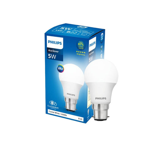 Philips Ace Saver 5W LED Bulb (Crystal White) : 1 unit
