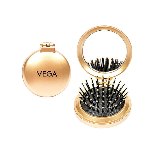 Vega Compact Hair Brush (Gold) : 1 piece