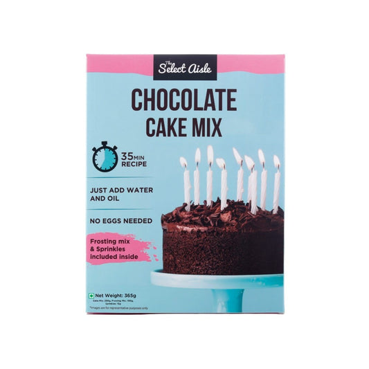 The Select Aisle Eggless Chocolate Cake Mix - Frosting & Sprinkles Included : 365 g