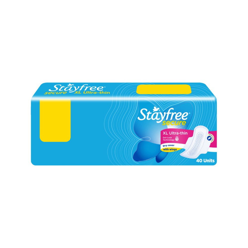 Stayfree Secure Ultra-Thin Sanitary Pads : 40 pieces