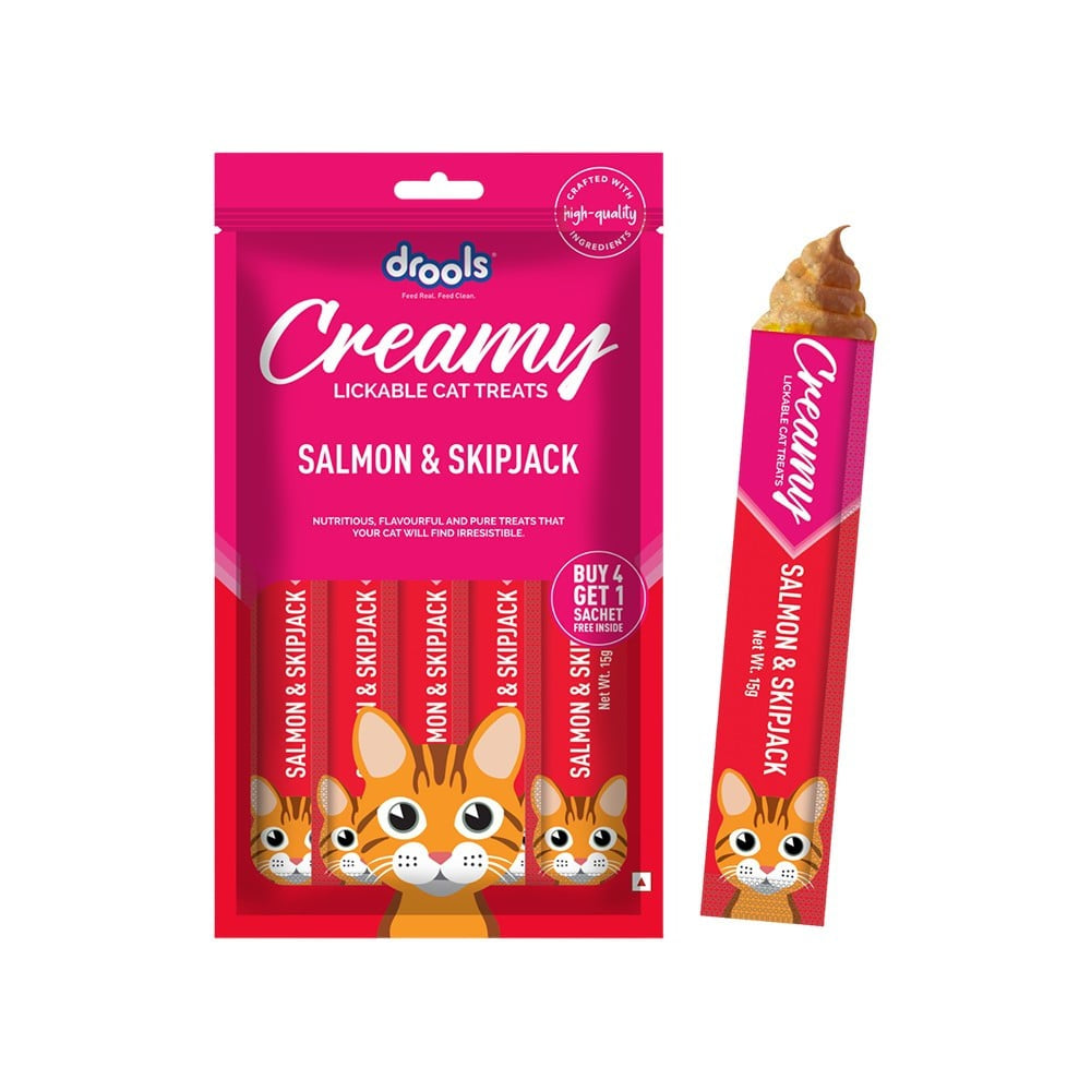 Drools Lickable Salmon & Skipjack Creamy Cat Treat : 75 g