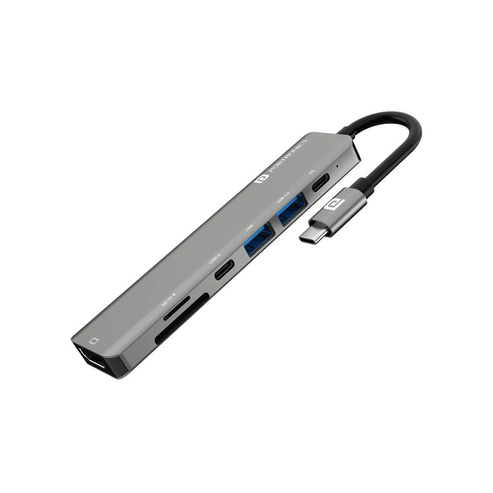 Portronics Mport 52 Multi Port USB Hub (Grey) : 1 unit