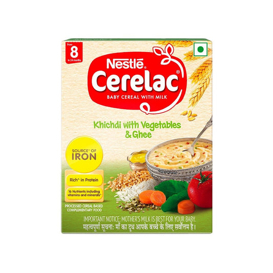 Nestle Cerelac Baby Cereal (With Milk, Khichdi, Vegetables & Ghee, Stage 2) : 300 g
