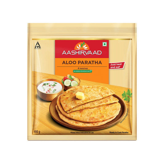 Aashirvaad Aloo Paratha (Heat & Eat) : 400 g (4 pieces)