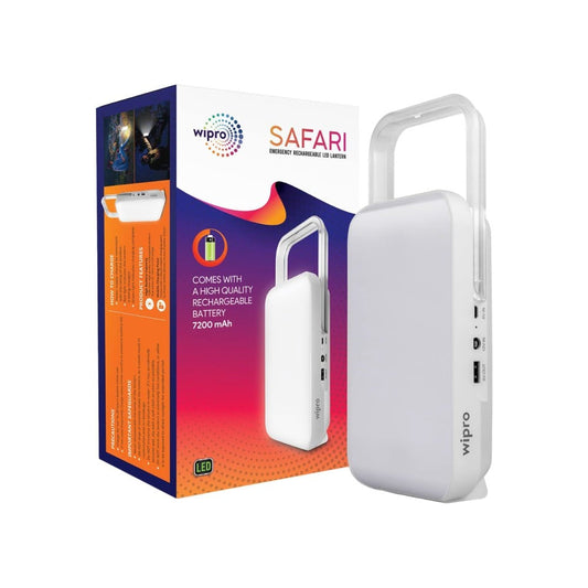 Wipro Safari Rechargeable LED 15W Emergency Light (Cool White) : 1 unit