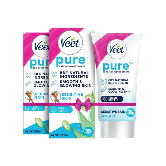 Veet Pure Hair Removal Cream (Sensitive Skin) - Pack of 2 : 2 x 30 g