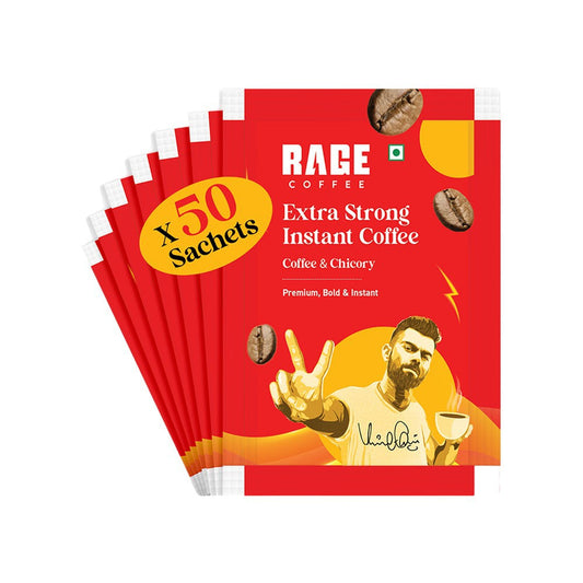 Rage Coffee Extra Strong Premium Blend Coffee Bags : 1 pack (50 pieces)