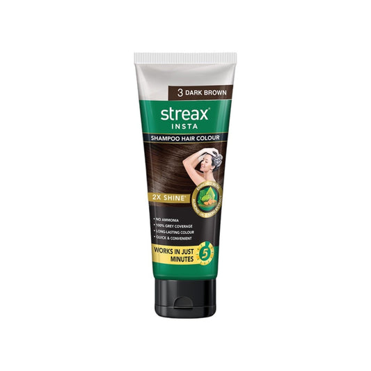Streax Insta Shampoo Hair Colour (Brown) : 1 pack