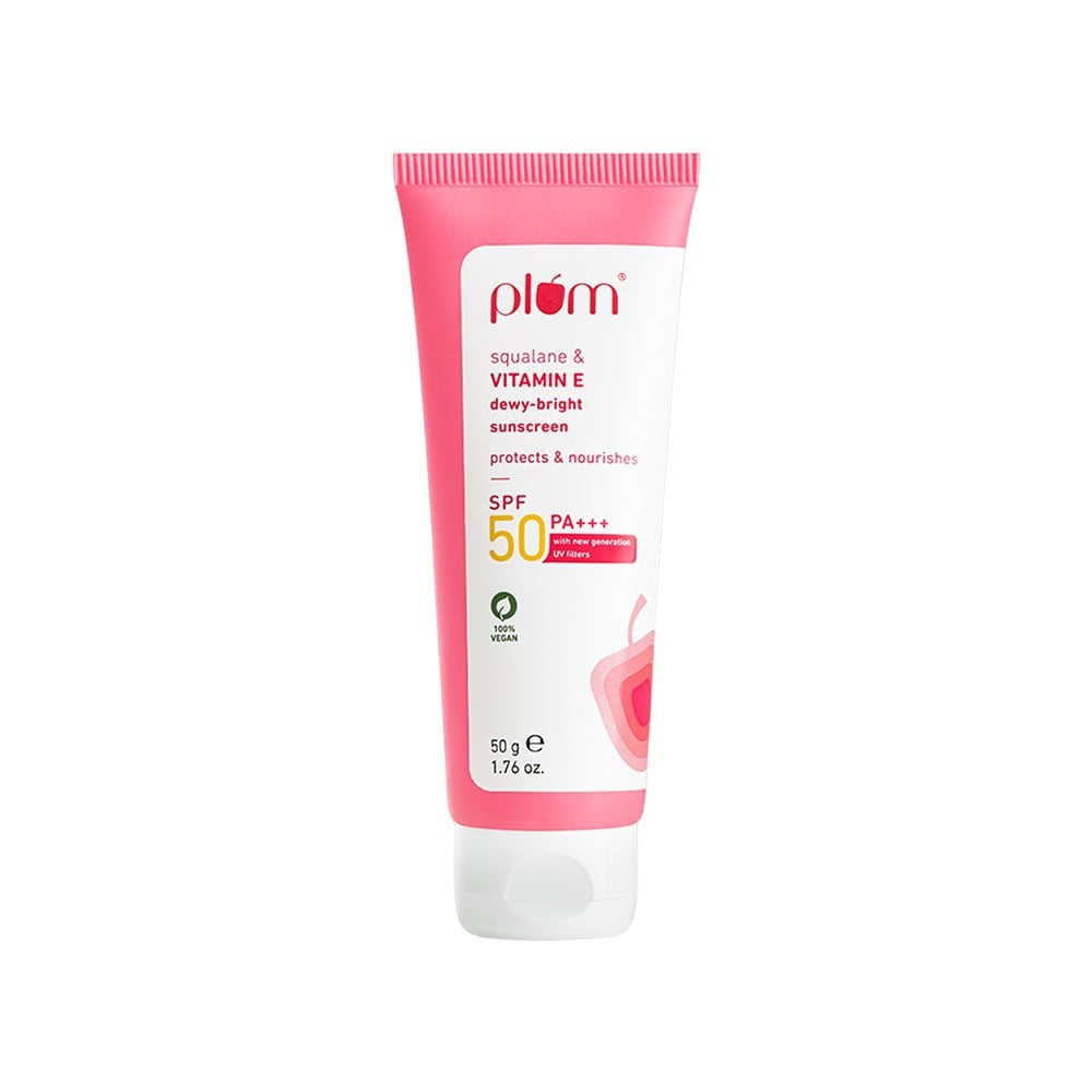 Plum Squalane & Vitamin Dewy Bright Sunscreen (SPF 50 PA +++) : 50 g
