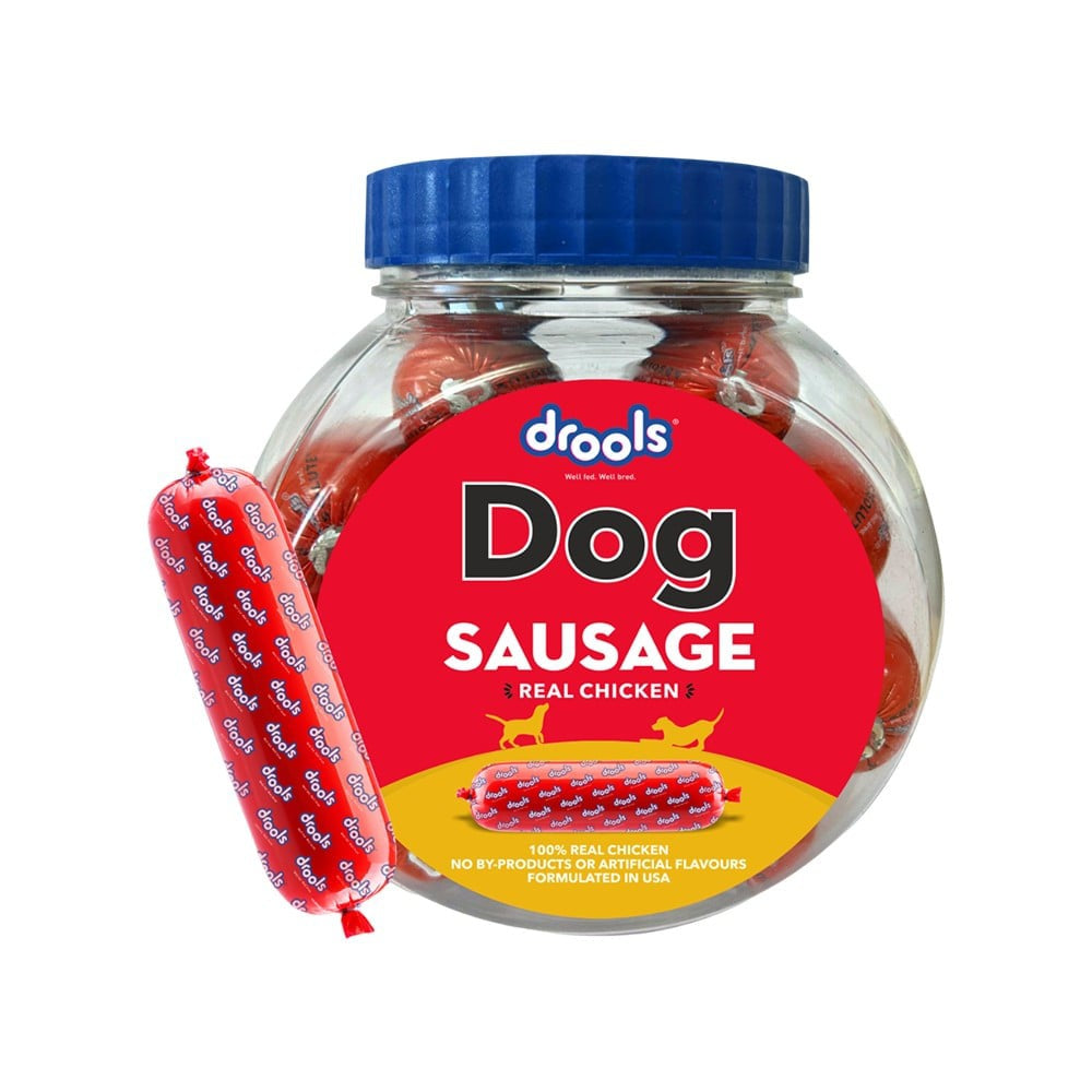 Drools Real Chicken Sausage Dog Treat : 1 pack (10 pieces)