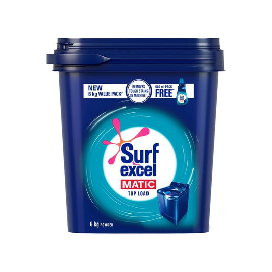 Surf Excel Top Load Top Load Detergent Powder - 500 ml Pack Liquid Free Inside : 6 kg + 500 ml