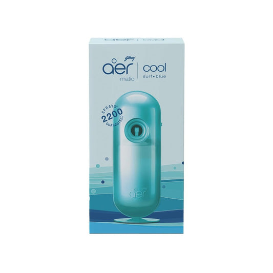 Godrej Aer Matic Air Freshener - Cool Surf Blue (Machine + Refill) : 225 ml + 1 piece