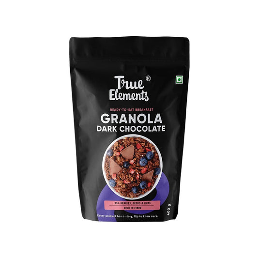 True Elements Dark Chocolate Granola : 400 g