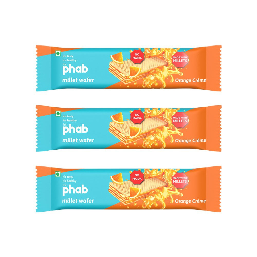 Phab Orange Creme Millet Wafer : 3 x 30 g