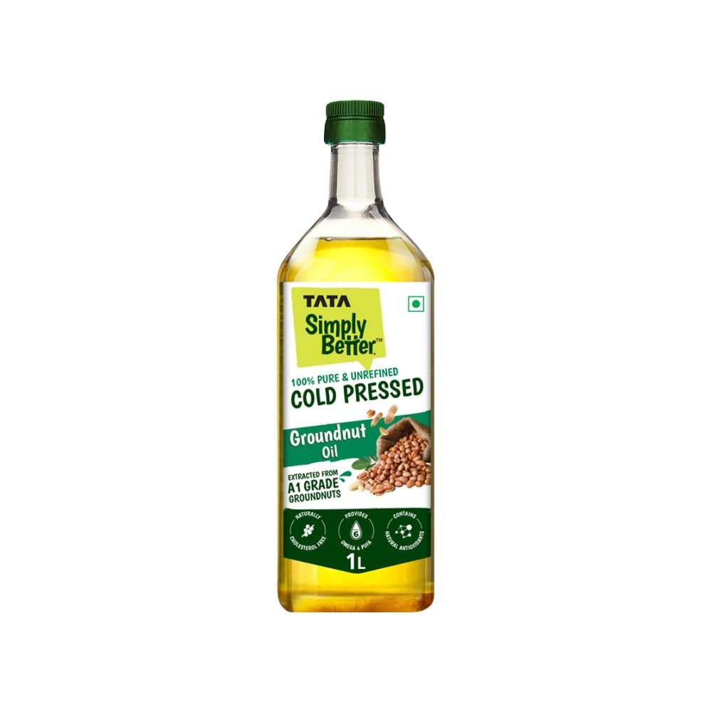 Tata 100% Pure Cold Pressed Groundnut Oil / Peanut Oil : 1 ltr