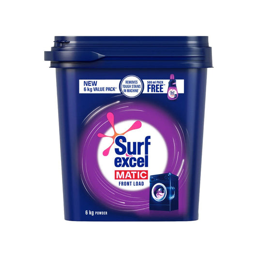 Surf Excel Front Load Front Load Detergent Powder - 500 ml Pack Liquid Free Inside : 6 kg + 500 ml