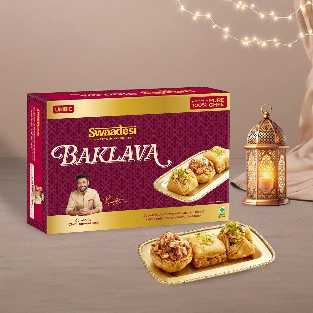 100% Pure Ghee Baklava by Unibic : 200 g