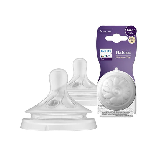Philips Avent Natural Slow Flow Feeding Nipple 1+ Month : 1 pack (2 pieces)
