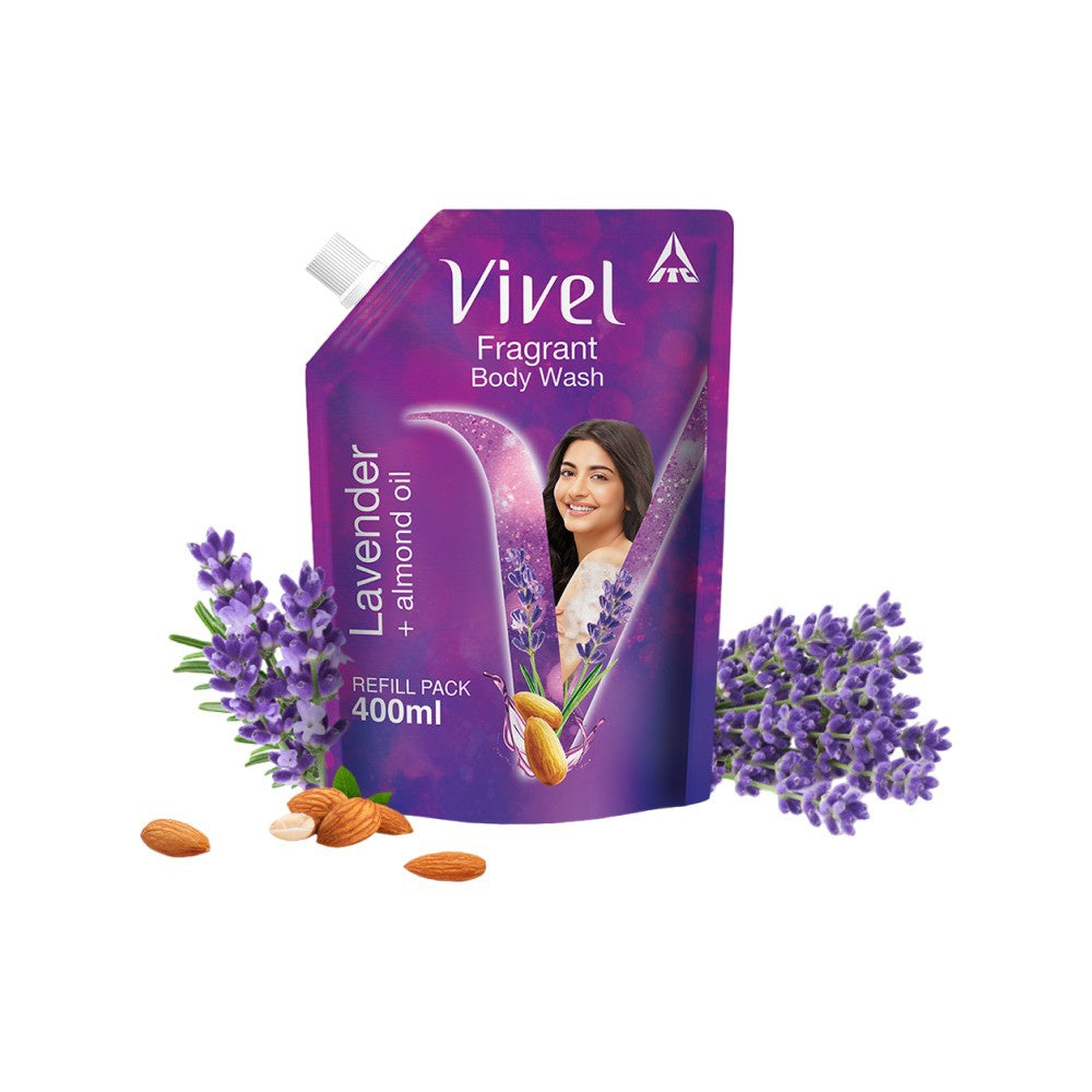 Vivel Fragrant Body Wash (Lavender + Almond Oil) : 400 ml