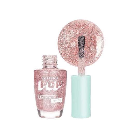 SUGAR POP Nail Lacquer Glitter Nail Paint (01 Rose Quartz) : 10 ml