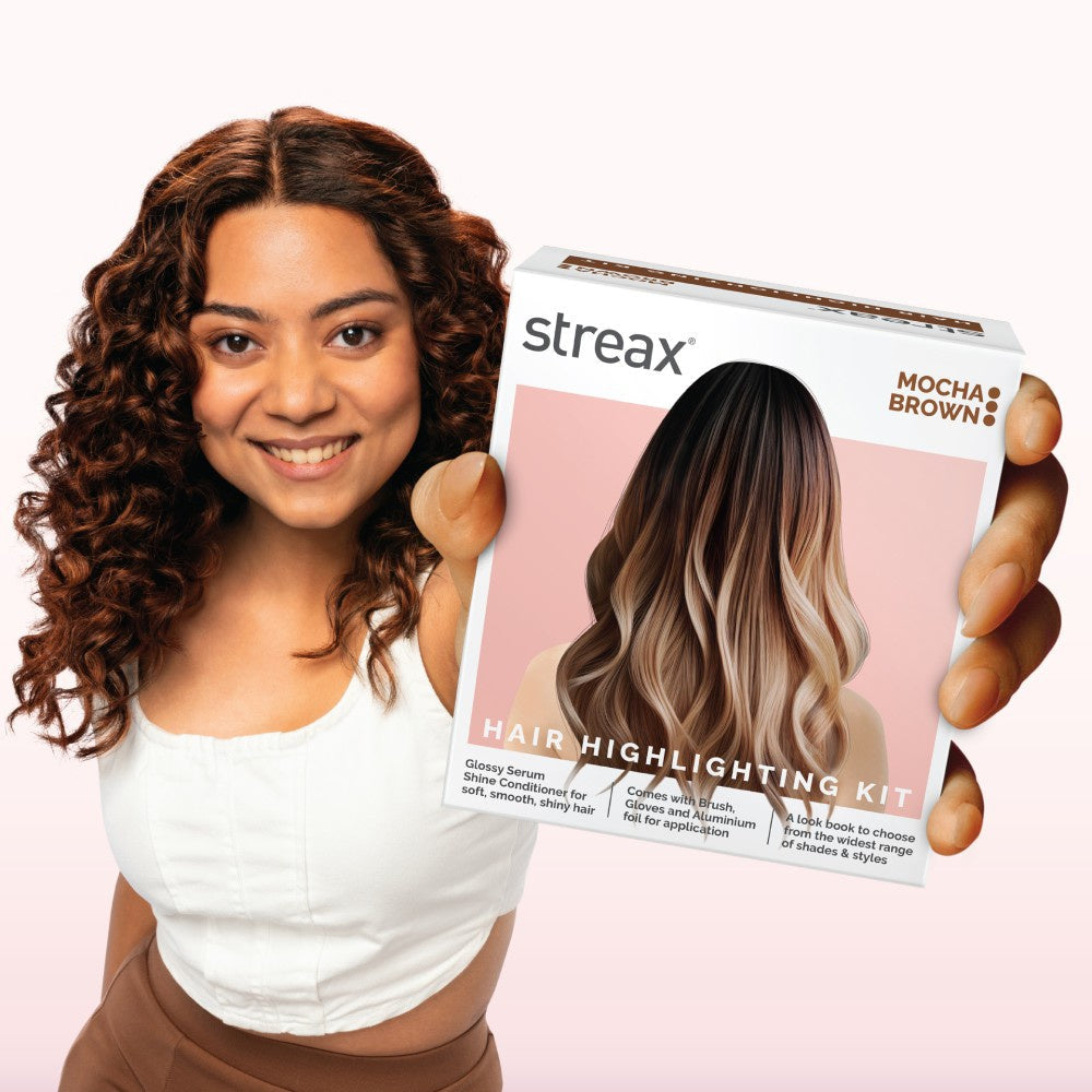 Streax Highlighting Hair Colour Kit (Mocha Brown) : 1 pack