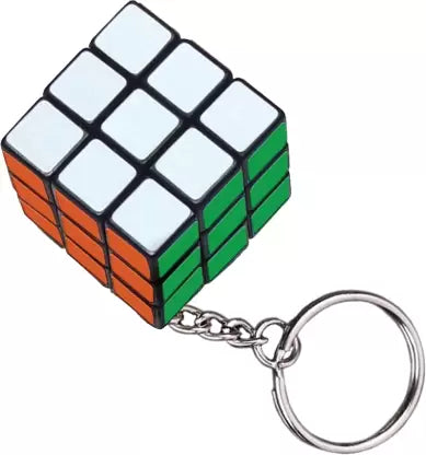 Mini Rubik's Cube 2x2 Keychain | Portable Puzzle with Keyring Attachment