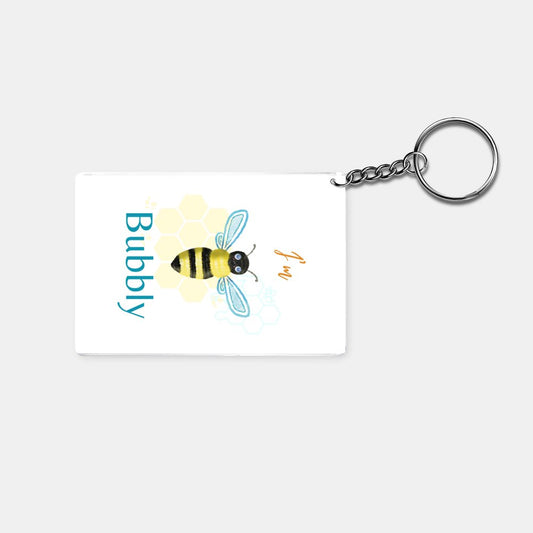 Honey Bee - Bubbly: Printed Rectangle Keychain - Prithvi Enterprises