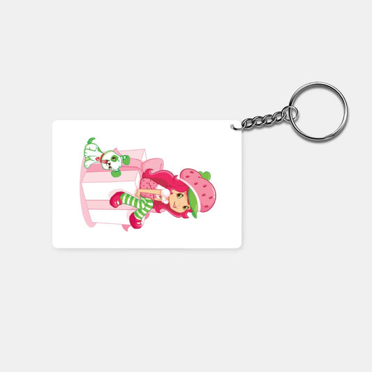 Strawberry Shortcake and Pupcake: Printed Rectangle Keychain - Prithvi Enterprises