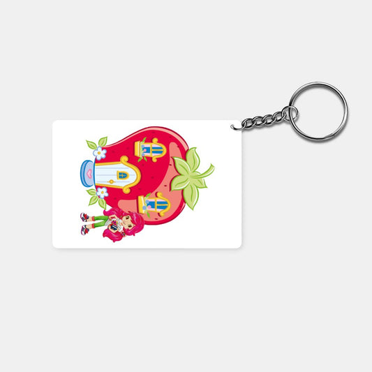 Strawberry Shortcake: Printed Rectangle Keychain - Prithvi Enterprises