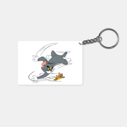 Tom and Jerry: "Chase Me If You Can" Printed Rectangle Keychain