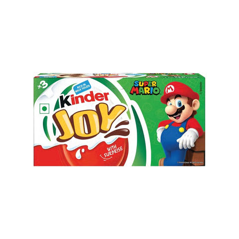 Kinder Joy Shaped Chocolate Pack (Super Mario Edition) – 1 Pack (3 × 20 g)