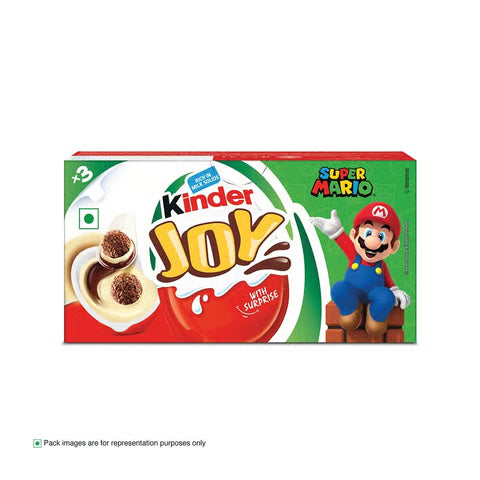 Kinder Joy Shaped Chocolate Pack (Super Mario Edition) – 1 Pack (3 × 20 g) - Prithvi Enterprises