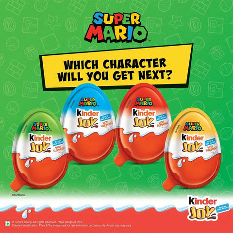 Kinder Joy Shaped Chocolate Pack (Super Mario Edition) – 1 Pack (3 × 20 g)