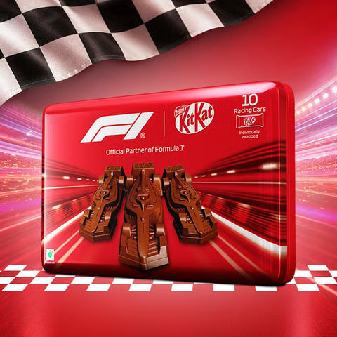 Nestlé KitKat F1 Racing Cars Choco-Coated Bars (10 Racing Cars Bar) - Imported - Prithvi Enterprises